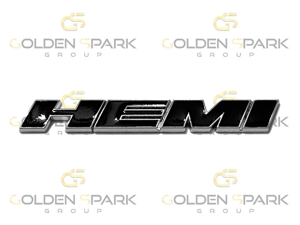 2015-2022 Dodge Charger, Challenger, RAM Hemi Front Fender HEMI Emblem - Glossy Black Accessory (Universal) - Golden Spark Group