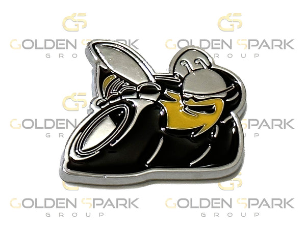 Dodge Scat Pack Emblem - Chrome/Black/Yellow Accessory (Universal) - Golden Spark Group