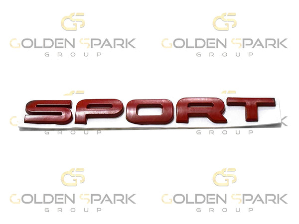 SPORT Letter Emblem - Matte RED Accessory (Universal) - Golden Spark Group