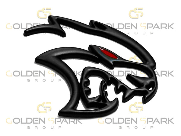 2015-2022 Dodge Charger, Challenger SRT Hellcat  Monkey Fender Emblem - Matte Black/Red Eye Accessory RH (Driver Side) (Universal) - Golden Spark Group