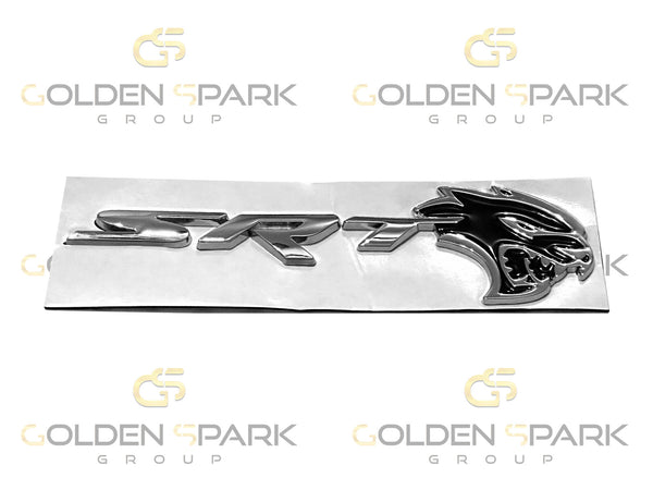 Dodge SRT Hellcat Front Grille Emblems - Chrome/Glossy Black Accessory- Golden Spark Group