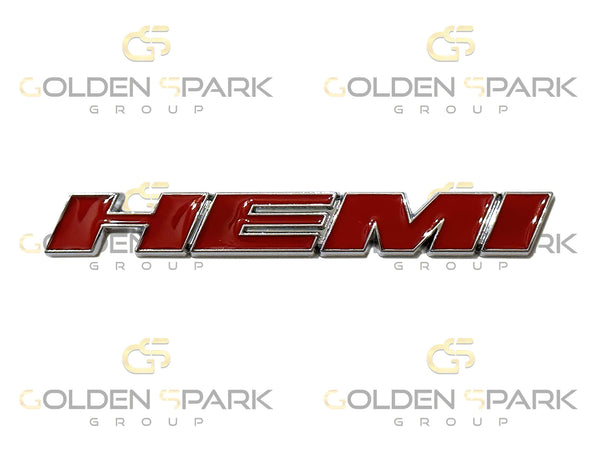 Dodge HEMI Emblem - Glossy RED Accessory (Universal) - Golden Spark Group