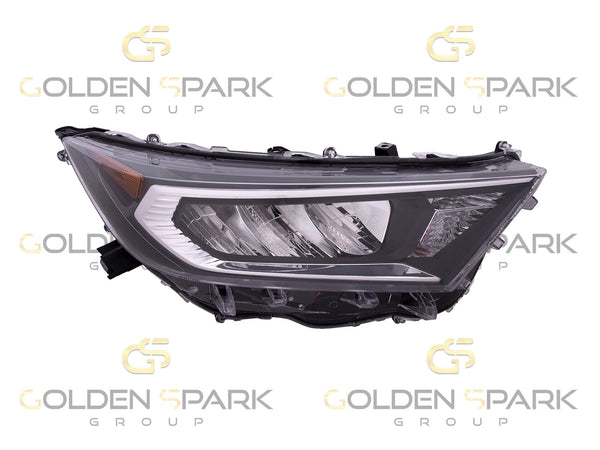 2019-2021 Toyota RAV4 Headlight Lamp With Chrome Bezel - RH (Passenger Side) - Golden Spark Group