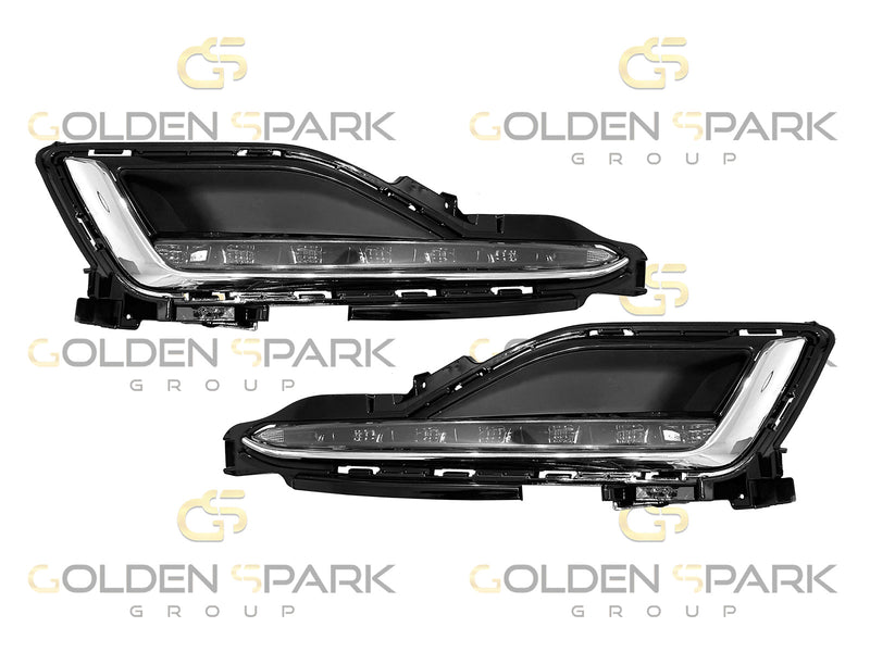 2015-2017 Hyundai Sonata Fog Lamp Day Running Light LED W/COVER LH & RH (Pair) - (Driver & Passenger Side) - Golden Spark Group