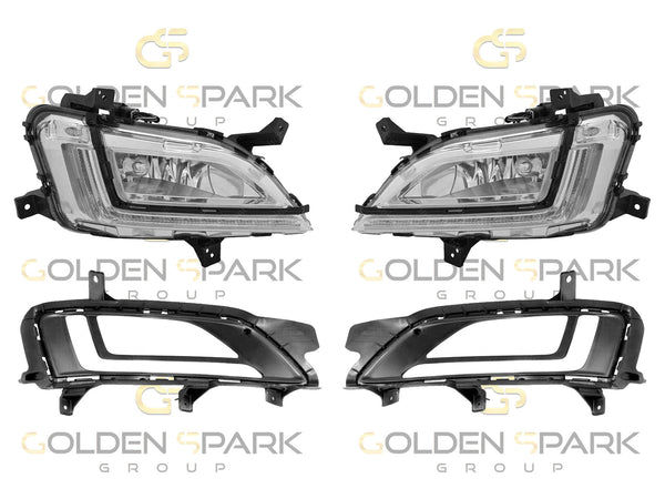 2019-2021 Hyundai Tucson Fog Lamp LED + Bezel LH & RH - (Pair) (Driver & Passenger Side) - Golden Spark Group