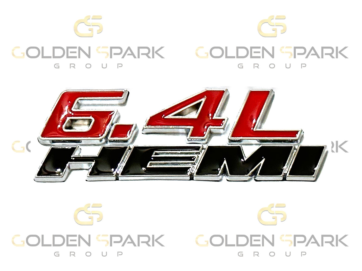 Jeep, Dodge Chrysler 6.4L HEMI Emblem - Glossy Black/Glossy Red