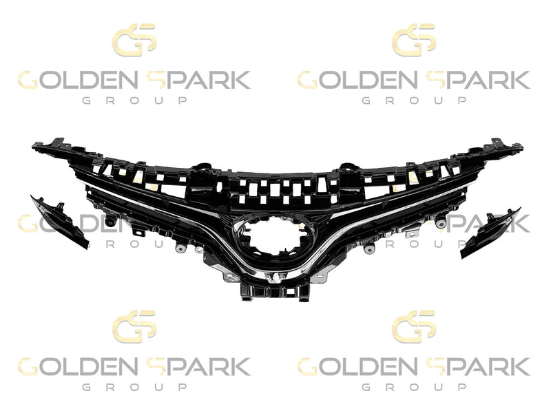 2018-2020 Toyota Camry L/LE/XLE Front Bumper Grille W/Chrome W/Side Bracket - Golden Spark Group