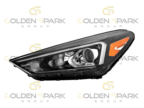 2019-2021 Hyundai Tucson Headlight Lamp Halogen with LED Accent - LH (Driver Side) - Golden Spark Group