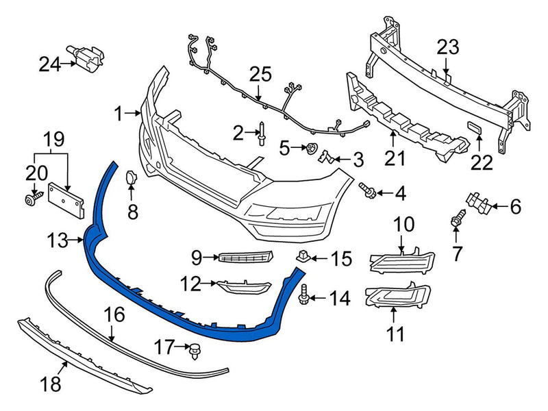 2019-2021 Hyundai Tucson Front Bumper LIP - Lower  - Golden Spark Group