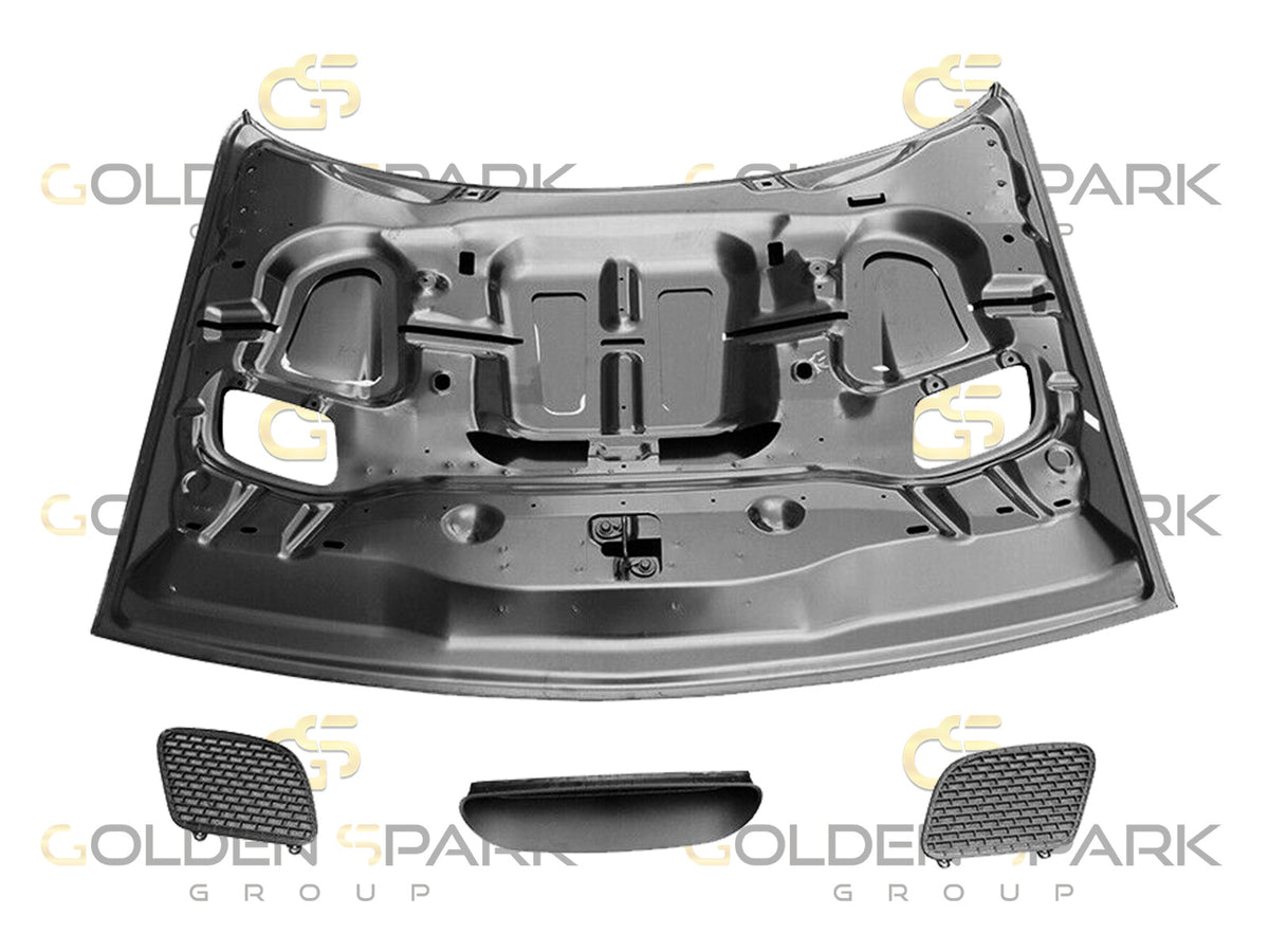 Front Hood Bezel Vents For Dodge Challenger SRT Hellcat & R/T Scat Pack 2015-2021 – Matte Black Clip-On Set