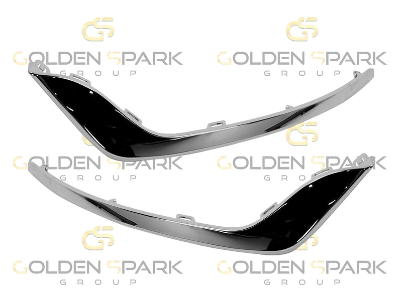 2019-2020 Ford Fusion Fog Lamp Molding Chrome LH & RH (Pair) (Driver & Passenger Side) - Golden Spark Group